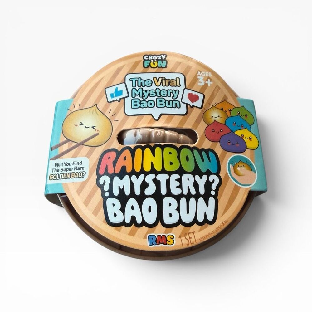 Authentic Crazy Fun Sensory Squishy Rainbow Mystery Bao Bun Dumpling New